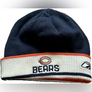 Reebok Navy and White NFL Chicago Bears Beanie